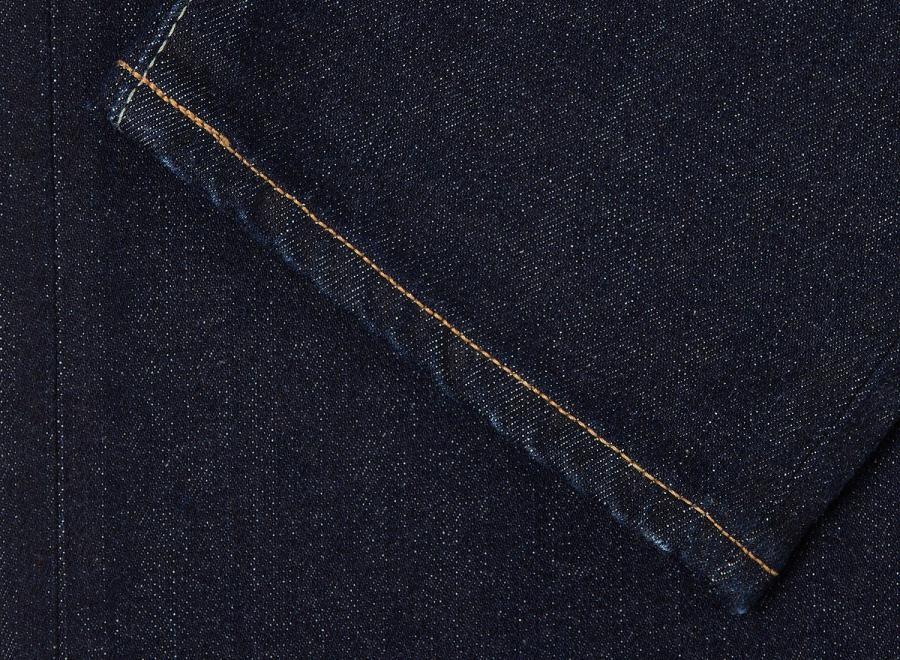 Edwin Regular Tapered Jeans Kaihara Pure Indigo Stretch Denim Blue Rinsed I032057 - Edwin