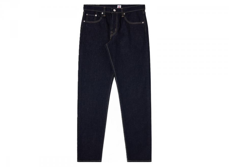 Edwin Regular Tapered Jeans Kaihara Pure Indigo Stretch Denim Blue Rinsed I032057 - Edwin