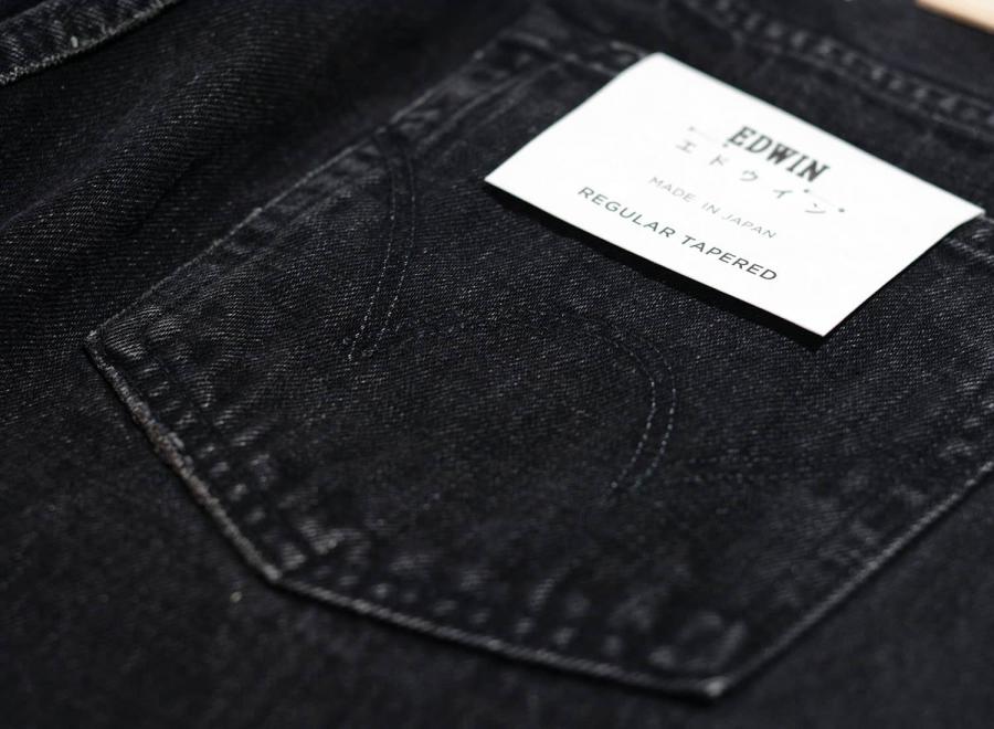 Edwin Regular Tapered Nihon Menpu Black - Edwin