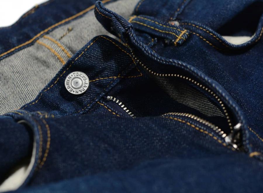 Edwin Slim Tapered Kaihara Denim Blue Dark Used - Edwin