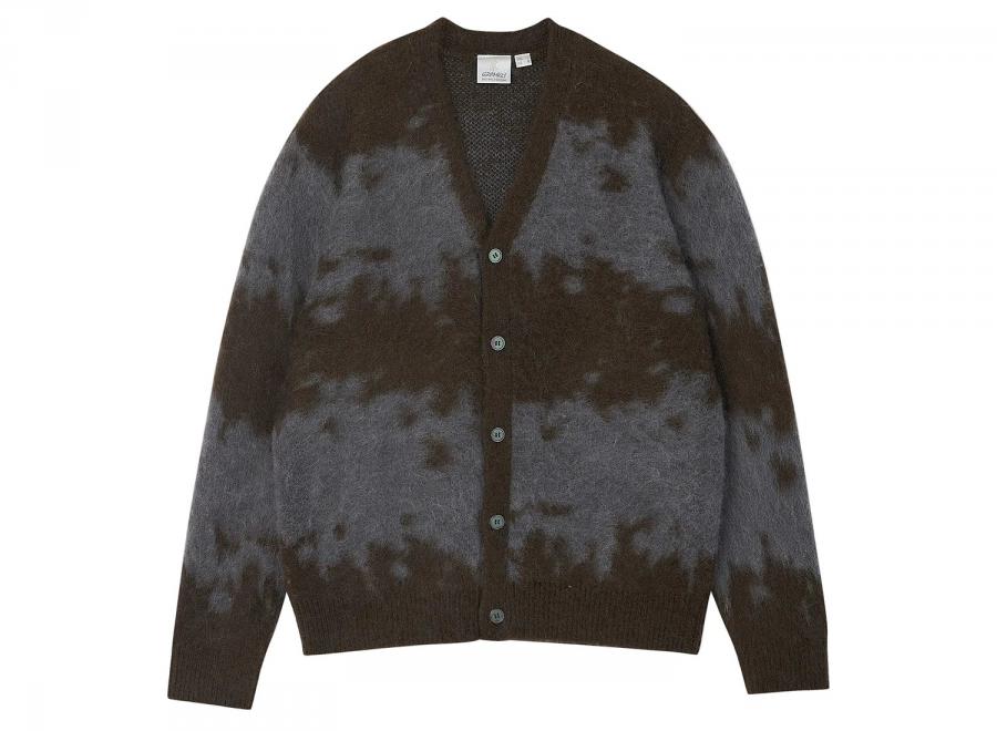 Gramicci Mohair Splatter Cardigan Slate Splatter G6FM-J038 - Gramicci