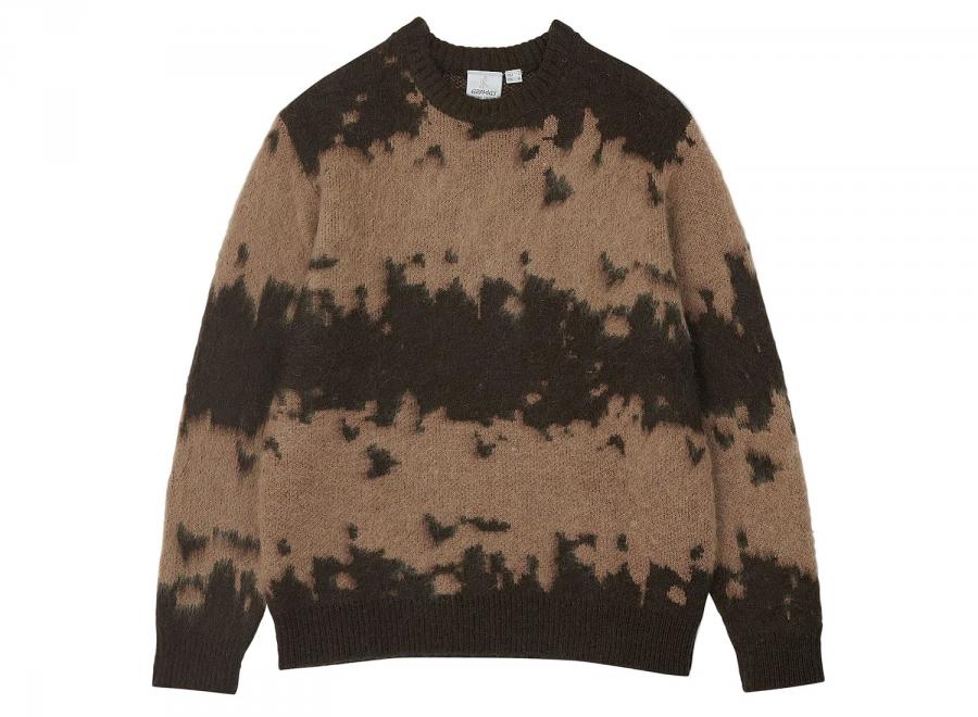 Gramicci Mohair Splatter Sweater Taupe Splatter G6FM-J037 - Gramicci