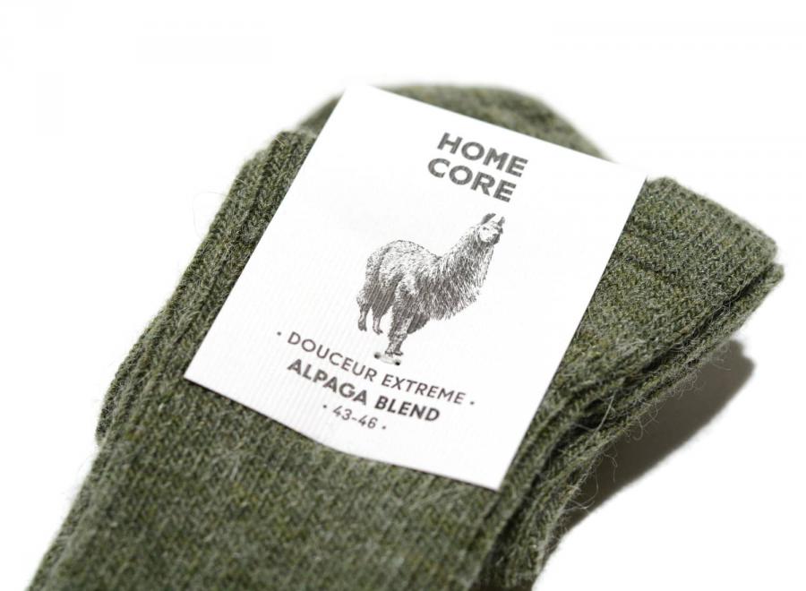 Homecore Alpaga Socks Olive Green 1-206-719 - Homecore