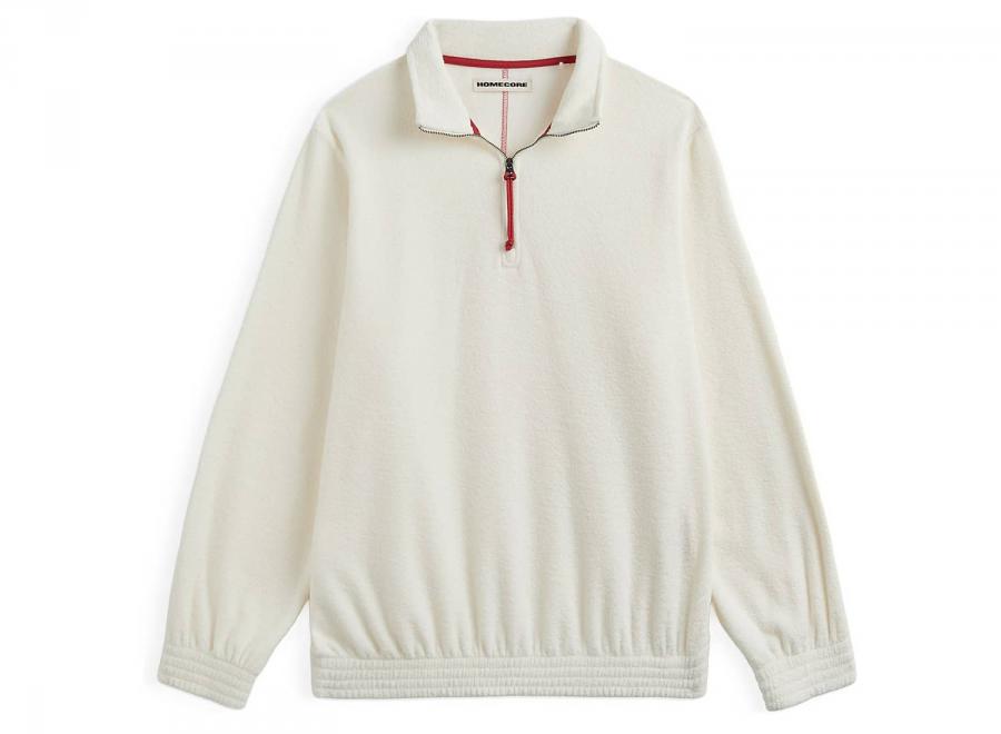 Homecore Atys Sponge Halfzip Sweatshirt Ecru 1-206-601 - Homecore