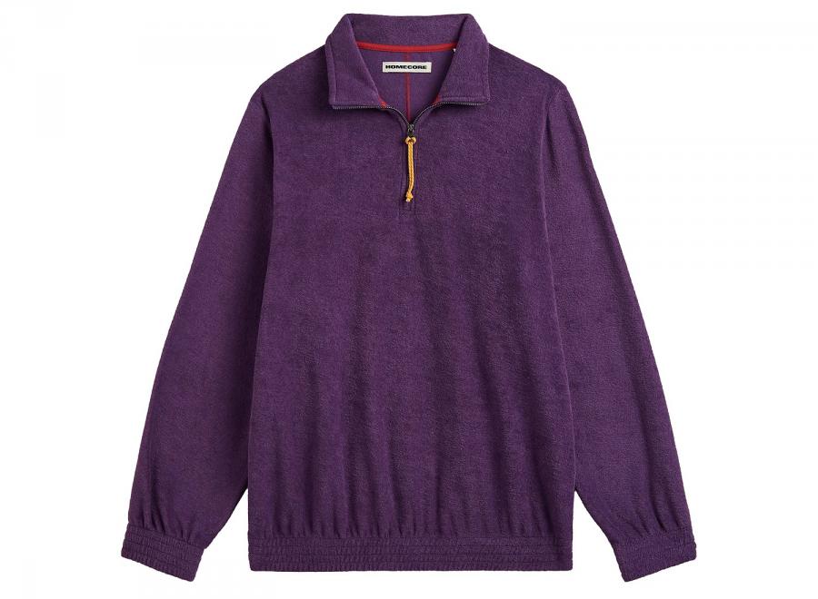 Homecore Atys Sponge Halfzip Sweatshirt Grape 1-206-601 - Homecore