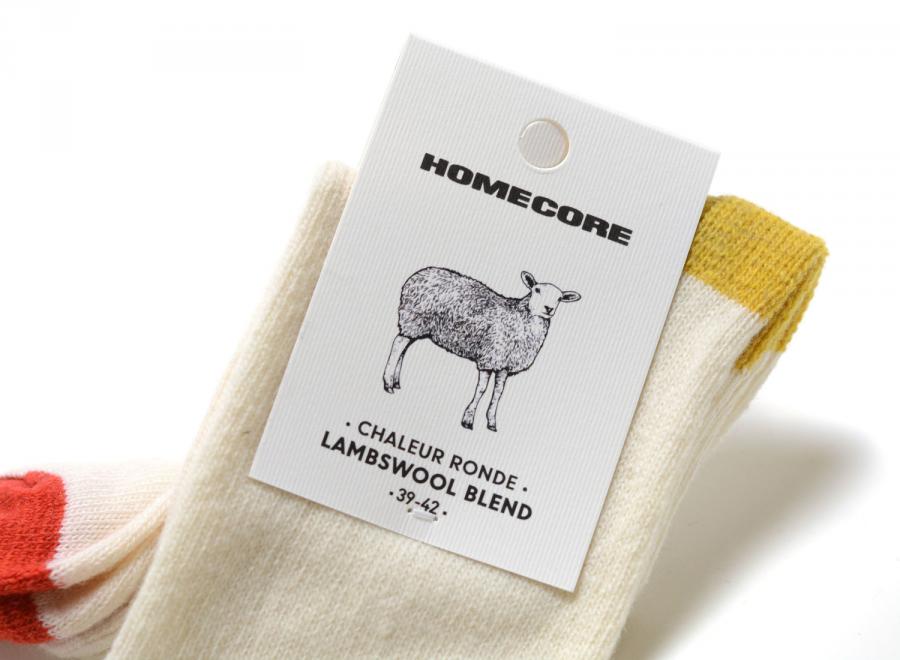 Homecore Lambswool Socks Harlequin Cream-Multi 1-206-704 - Homecore