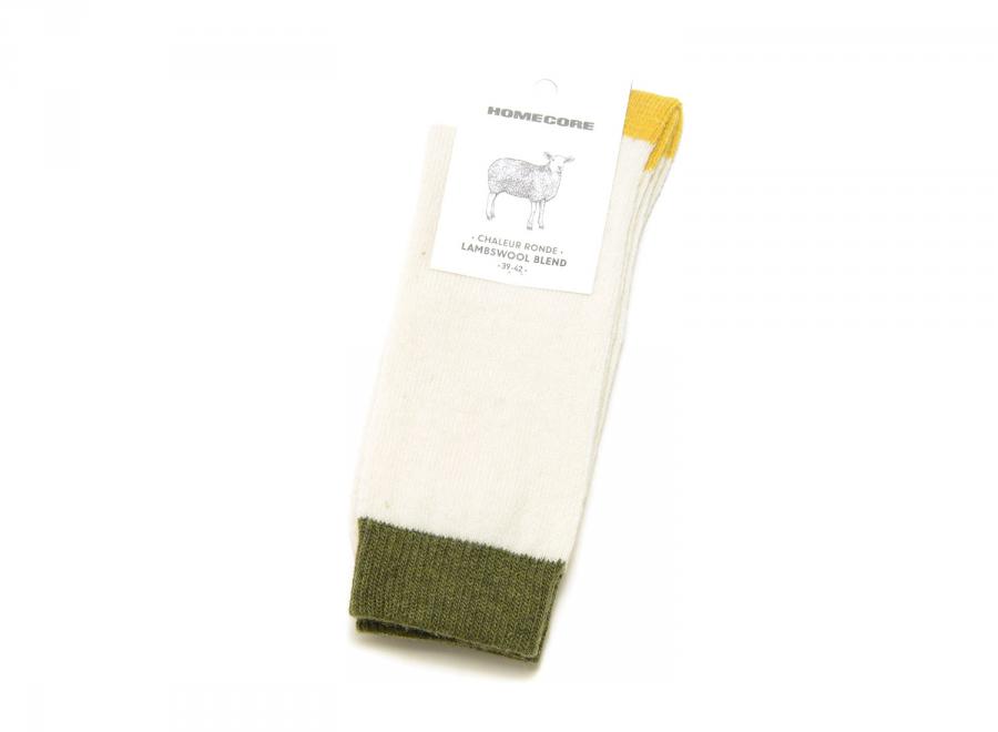 Homecore Lambswool Socks Harlequin Cream-Multi 1-206-704 - Homecore