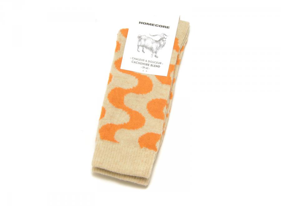Homecore Waves Socks Orange-Cream 1-206-710 - Homecore
