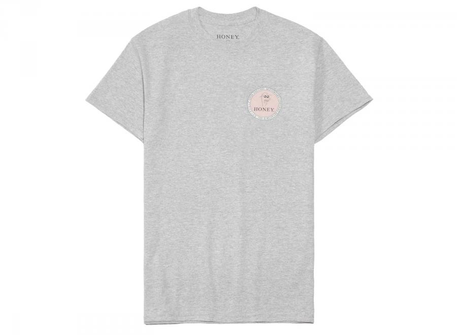 Honey Circle Tee Grey - Honey Skateshop