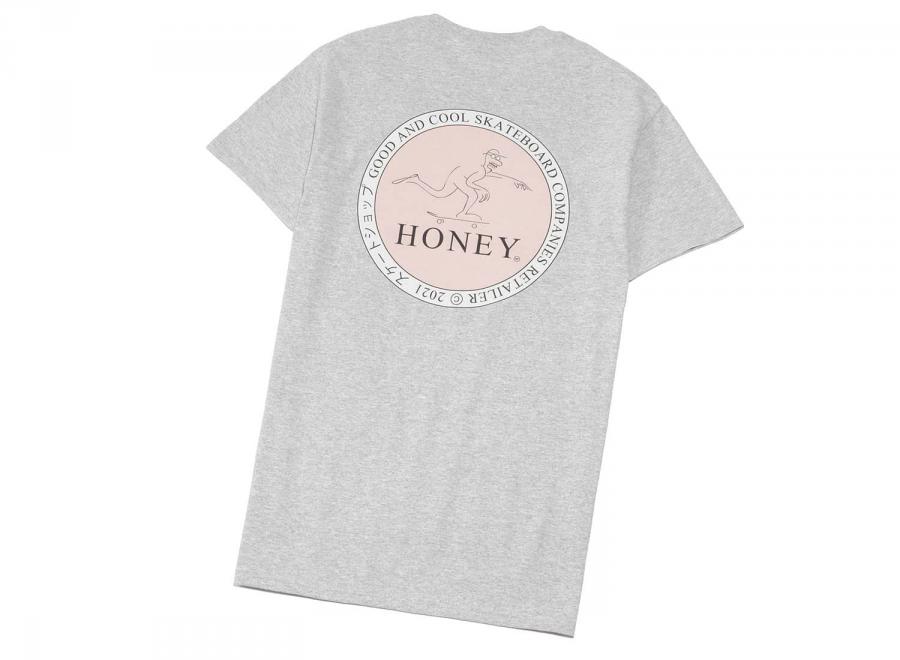 Honey Circle Tee Grey - Honey Skateshop