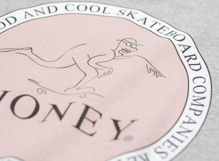 Honey Circle Tee Grey - Honey Skateshop