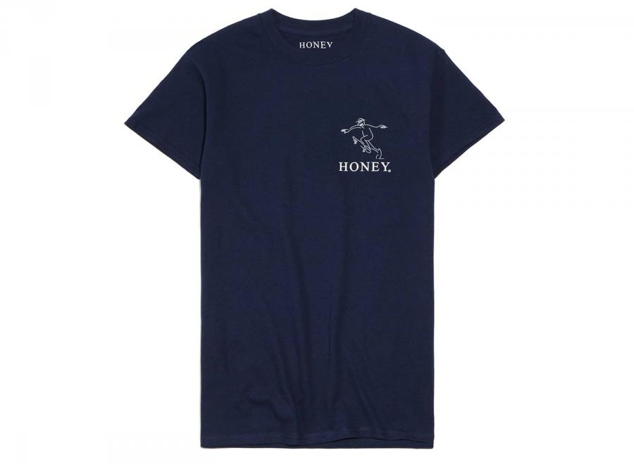 Honey Pushing Tee Navy - Honey Skateshop