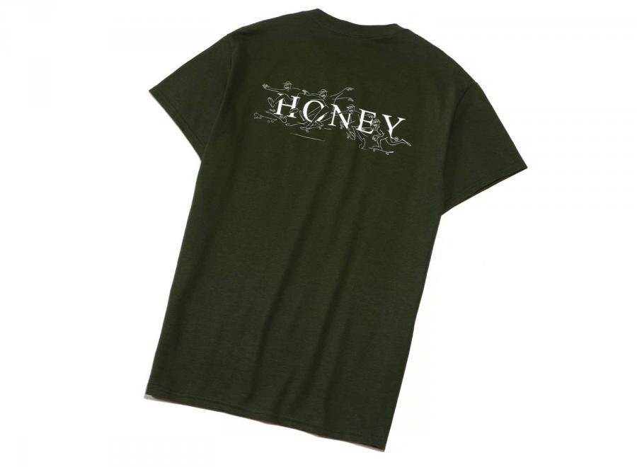 Honey Sequence Tee Green - Honey Skateshop