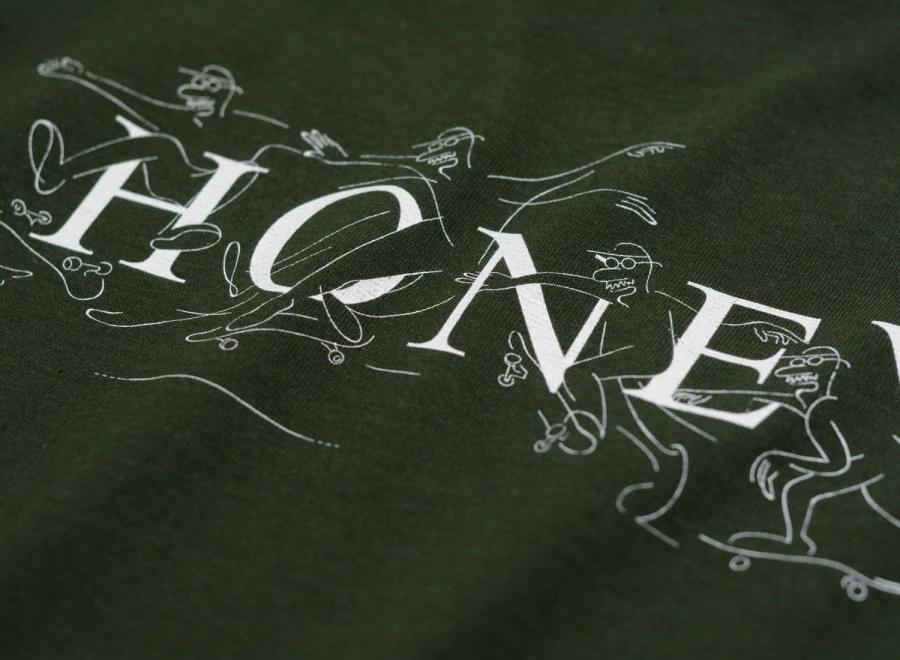 Honey Sequence Tee Green - Honey Skateshop