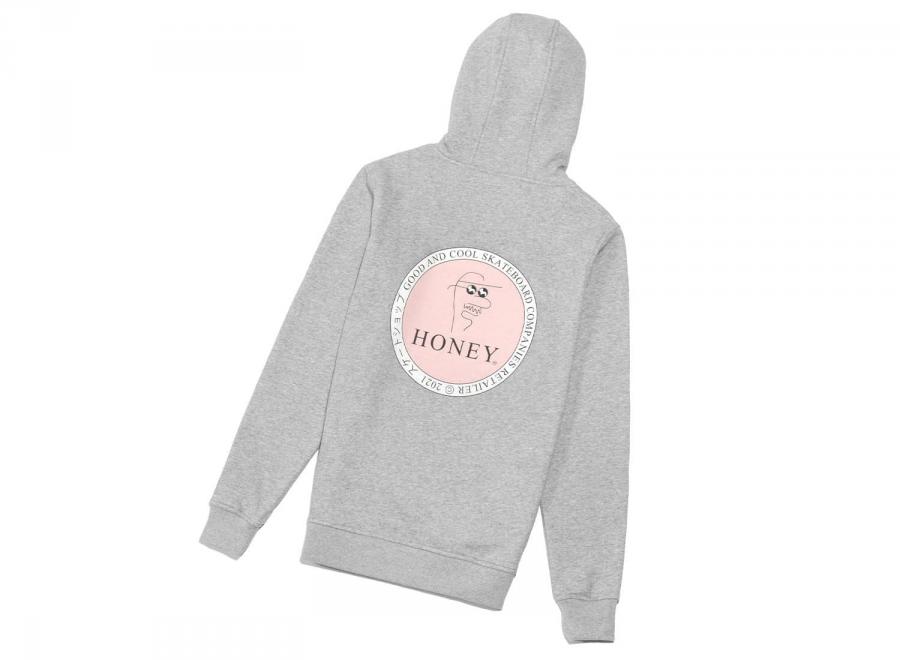 Honey Circle Hoodie Grey - Honey Skateshop