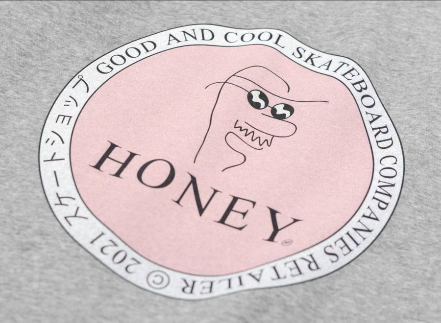 Honey Circle Hoodie Grey - Honey Skateshop