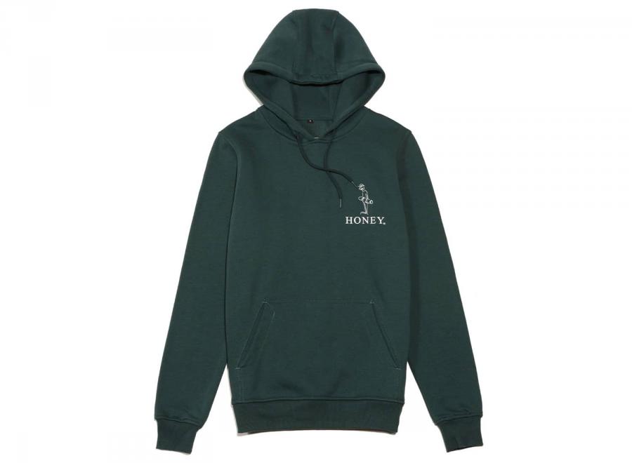 Honey Pushing Hoodie Forest Green - Honey Skateshop