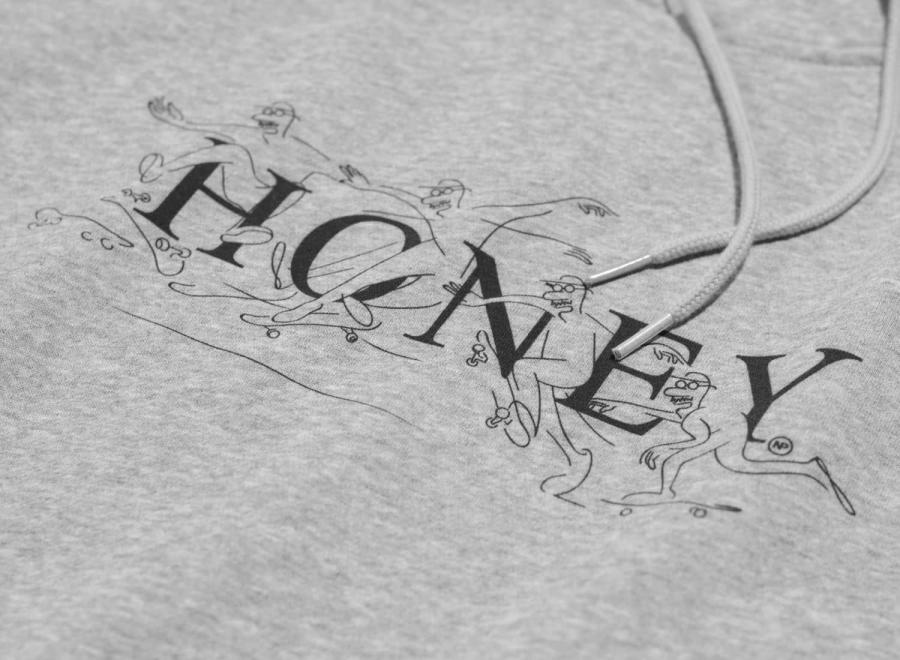Honey Sequence Hoodie Grey - Honey Skateshop