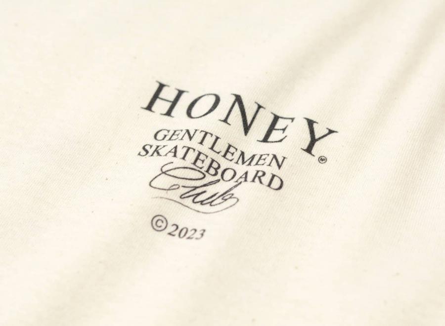 Honey Gentlemen Club Tee Ecru - Honey Skateshop