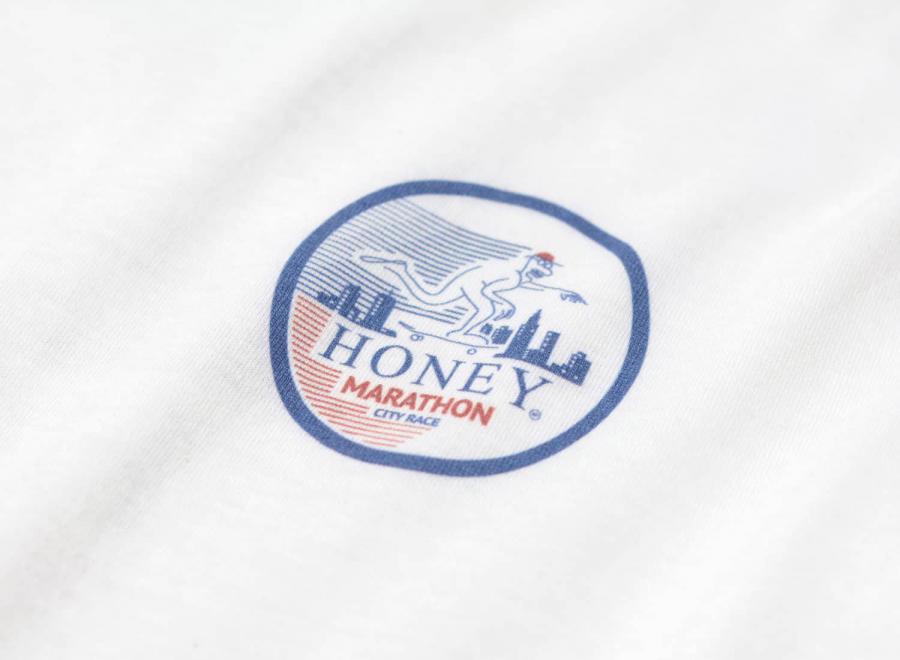 Honey Marathon Tee White - Honey Skateshop