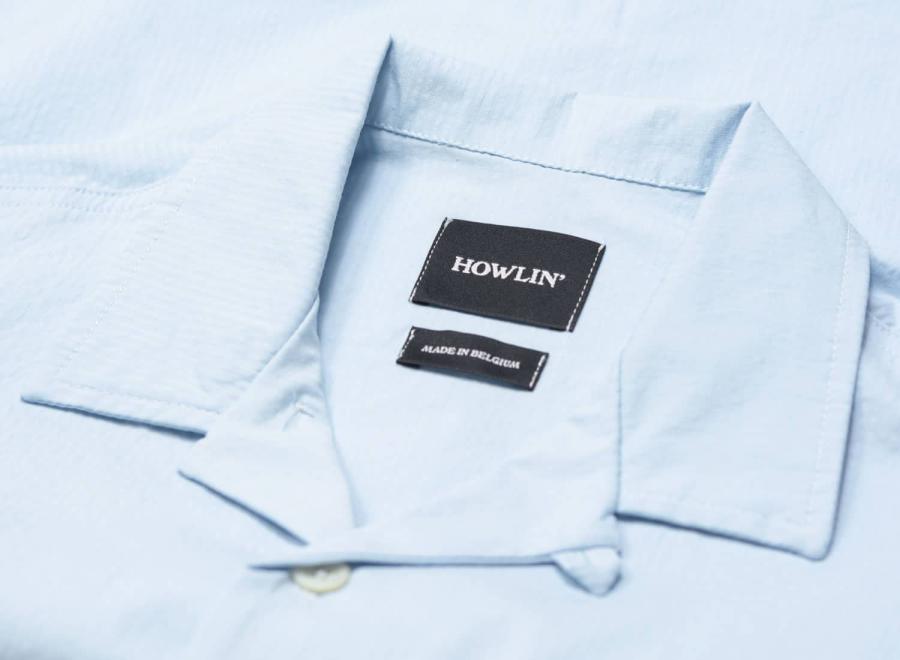 Howlin By Morrison Cocktail Shirt Seersucker Ice Blue - Howlin By Morrison