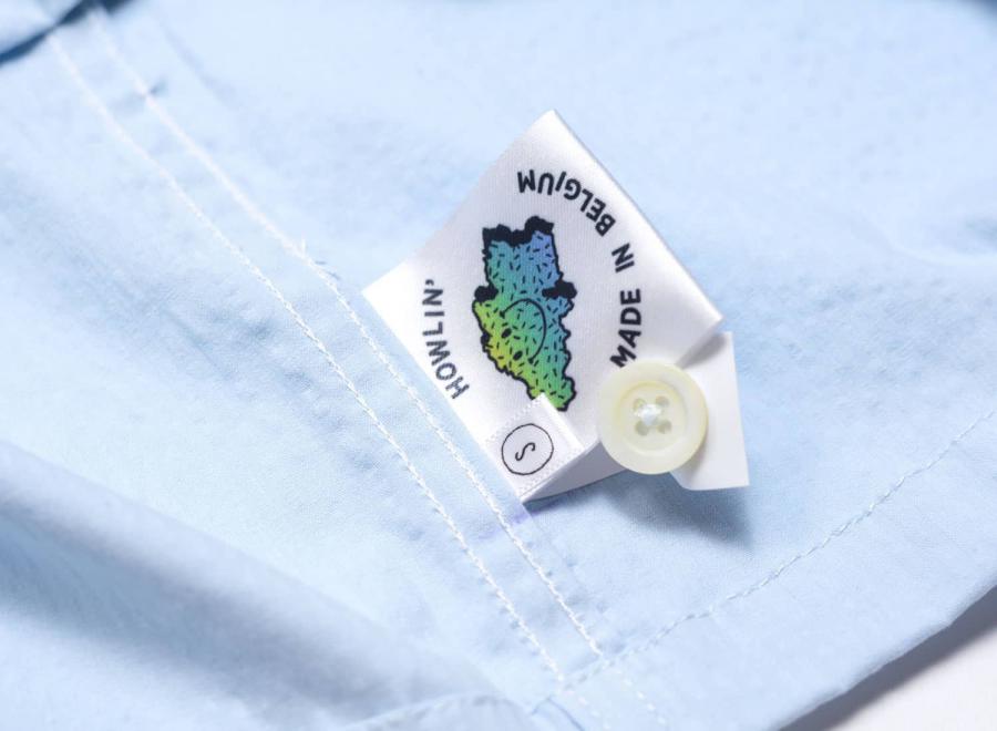 Howlin By Morrison Cocktail Shirt Seersucker Ice Blue - Howlin By Morrison