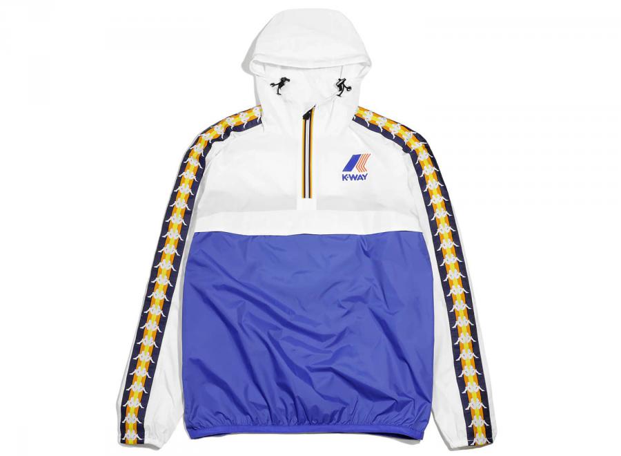 Kway x Kappa Le Vrai Leon White Royal Blue - Kway x Kappa