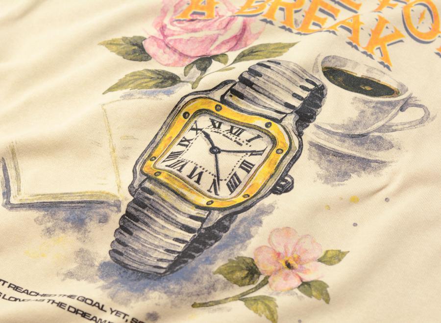 Last Call For No Time For Break Tshirt Beige TENOHEWH - Last Call For