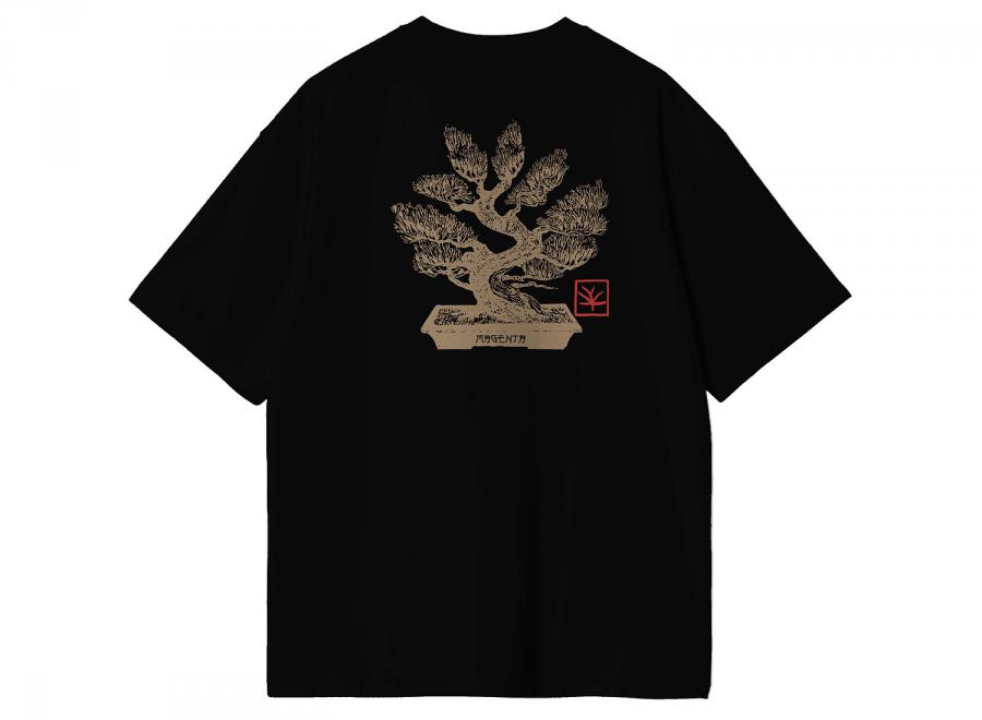 Magenta Bonsai Tee Black - Magenta