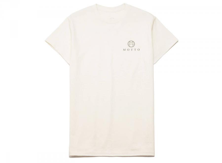 Motto Logo Tee Engraved Beige - Novoid Plus