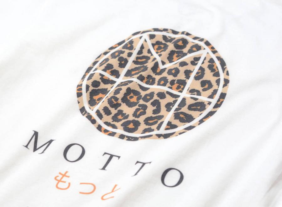 Motto Logo Tee Leopard White - Novoid Plus