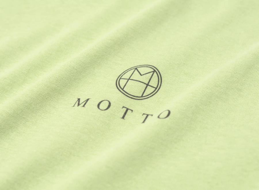 Motto Logo Tee Engraved Pistache - Novoid Plus
