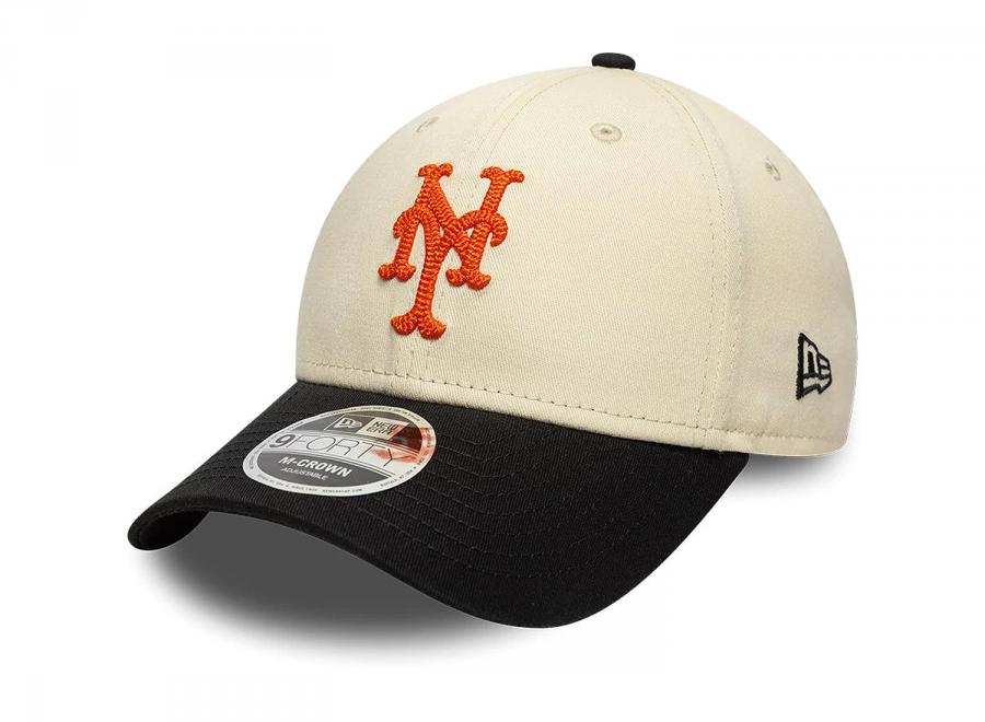 New Era 9FORTY New York Mets MLB Side Script Cream M-Crown 60856245 - New Era