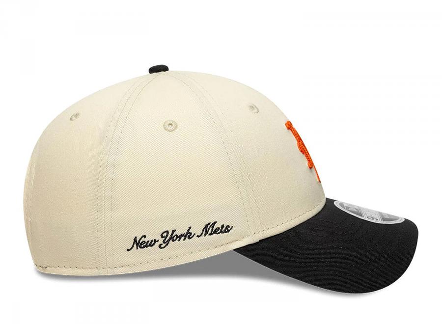 New Era 9FORTY New York Mets MLB Side Script Cream M-Crown 60856245 - New Era