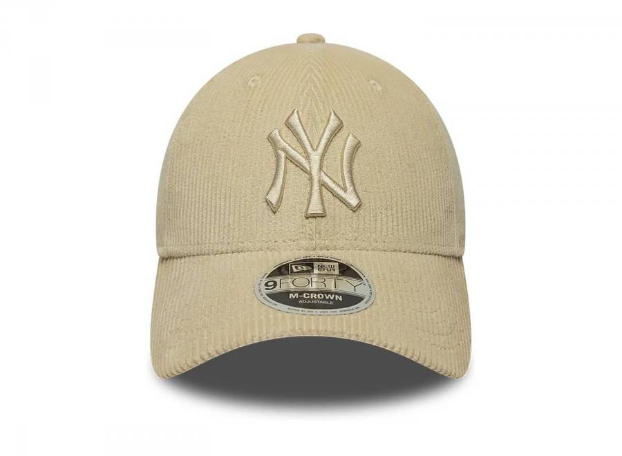 New Era 9FORTY New York Yankees MLB Cord Cream M-Crown 6091600 - New Era