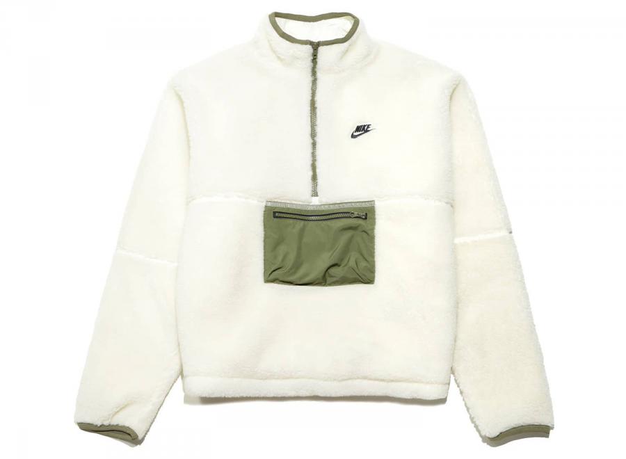 Nike Half Zip Winterized Anorak Sail / Medium Olive DQ4880-133 - Nike