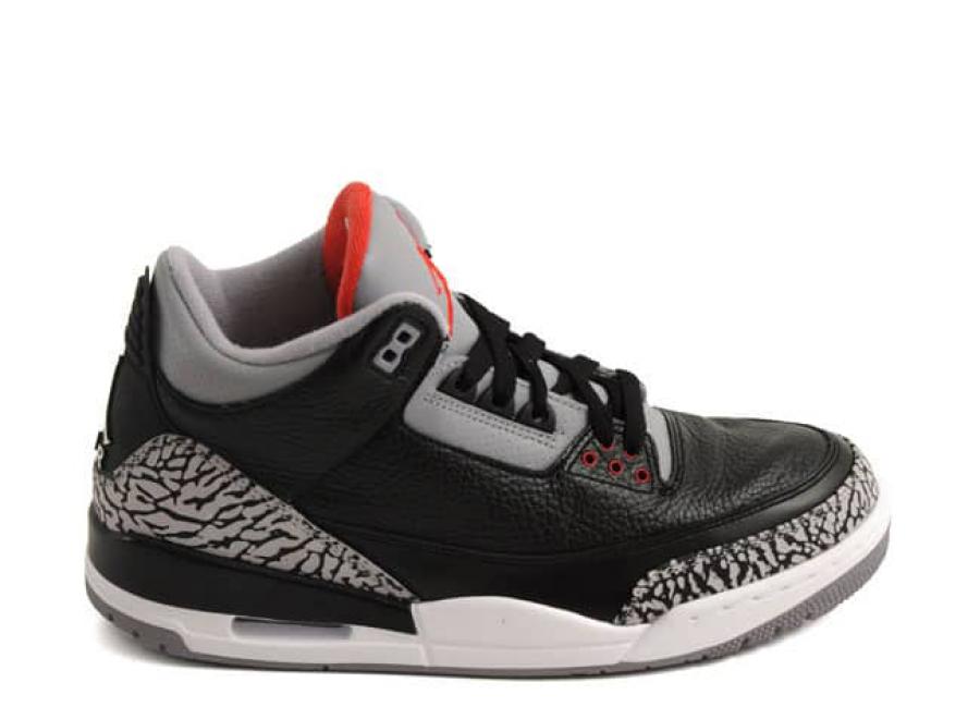 NIKE AIR JORDAN 3 RETRO BLACK / VARSITY RED / CEMENT - Nike