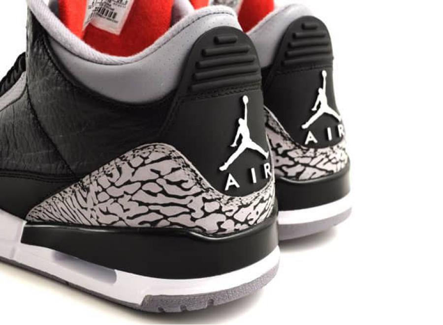NIKE AIR JORDAN 3 RETRO BLACK / VARSITY RED / CEMENT - Nike