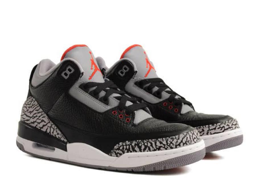 NIKE AIR JORDAN 3 RETRO BLACK / VARSITY RED / CEMENT - Nike