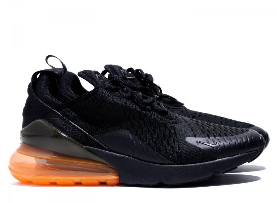 Nike Air Max 270 Black / Total Orange AH8050-008 - Nike