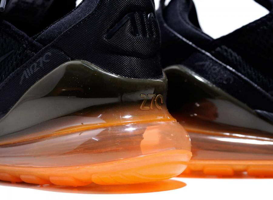 Nike Air Max 270 Black / Total Orange AH8050-008 - Nike
