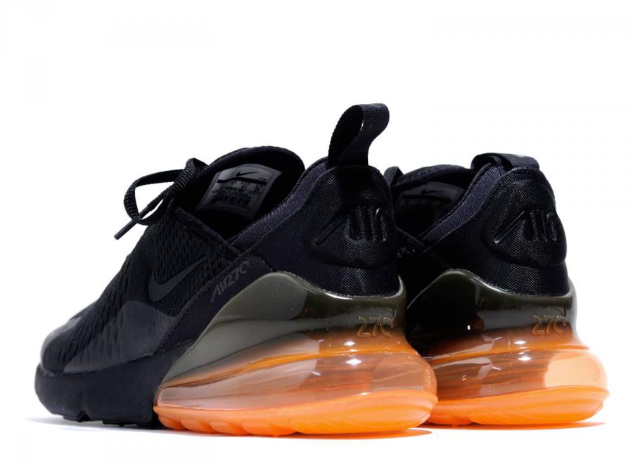 Nike Air Max 270 Black / Total Orange AH8050-008 - Nike