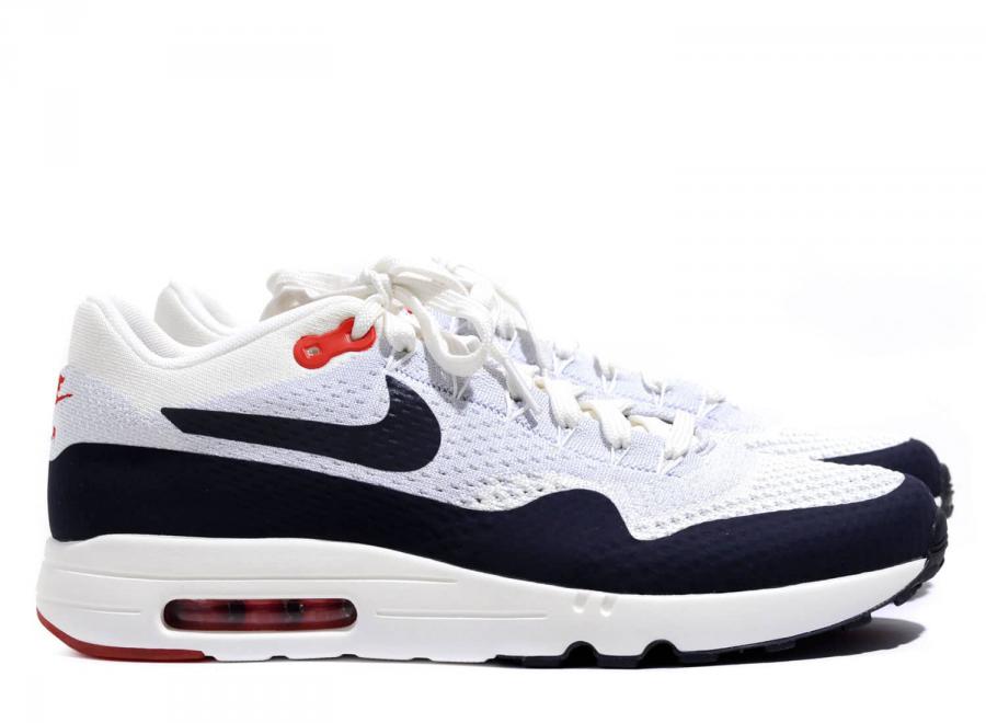 Nike Air Max 1 Ultra 2.0  Flyknit Sail / Obsidian 875942-100 - Nike
