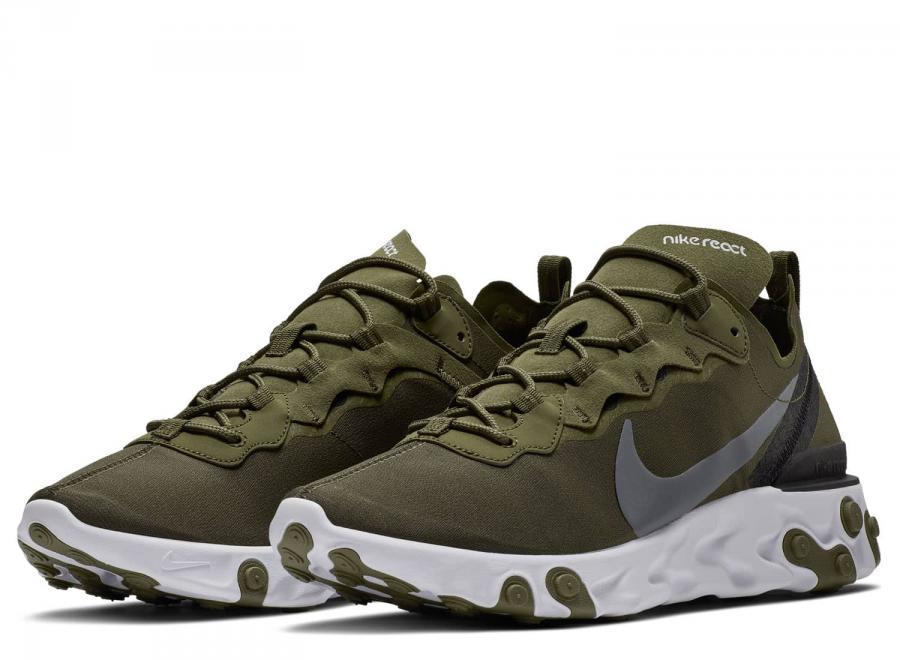 Nike React Element 55 Medium Olive BQ6166-200 - Nike