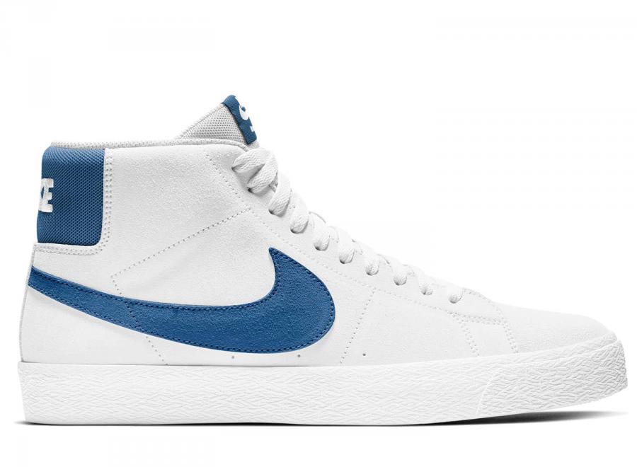 Nike SB Zoom Blazer Mid White / Court Blue 864349-107 - Nike SB