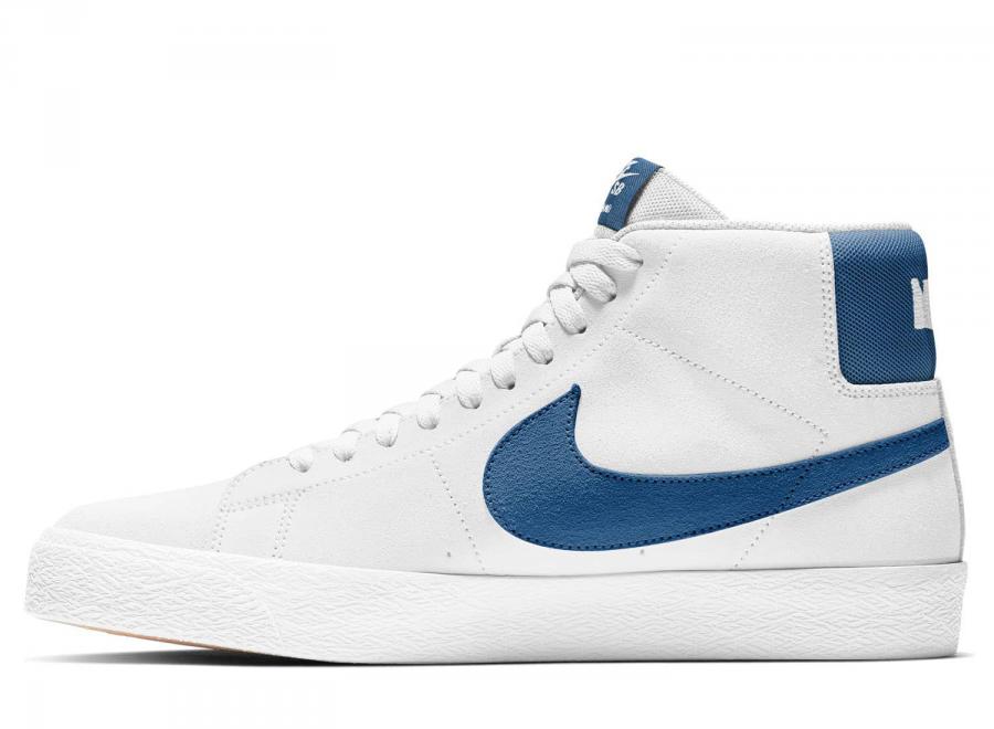 Nike SB Zoom Blazer Mid White / Court Blue 864349-107 - Nike SB