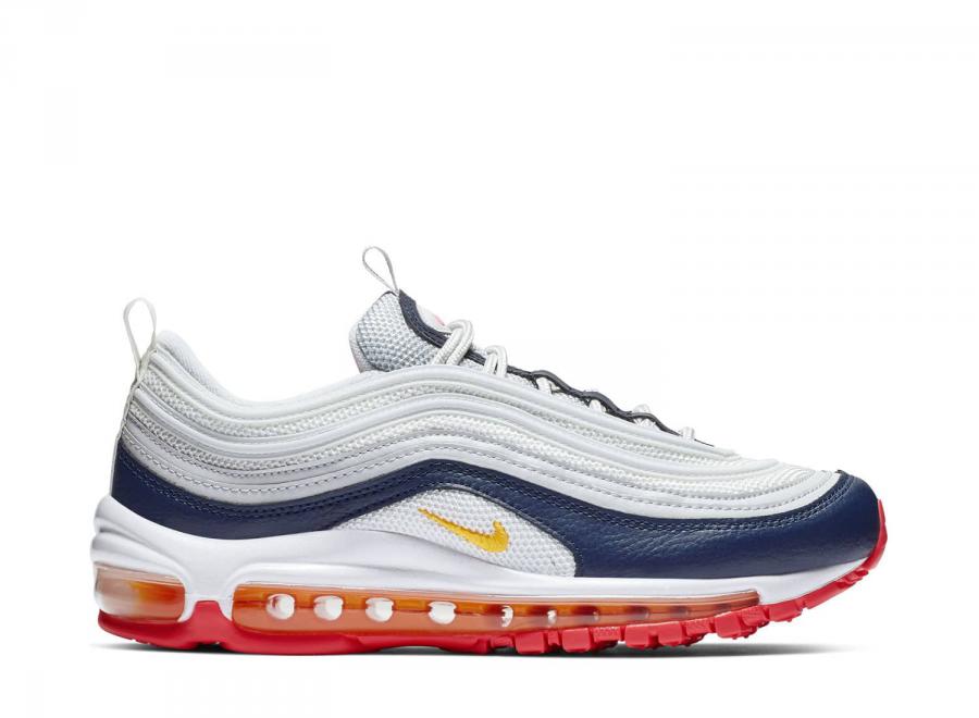 Nike Wmns Air Max 97 Pure Platinum / Laser Orange 921733-015 - Nike