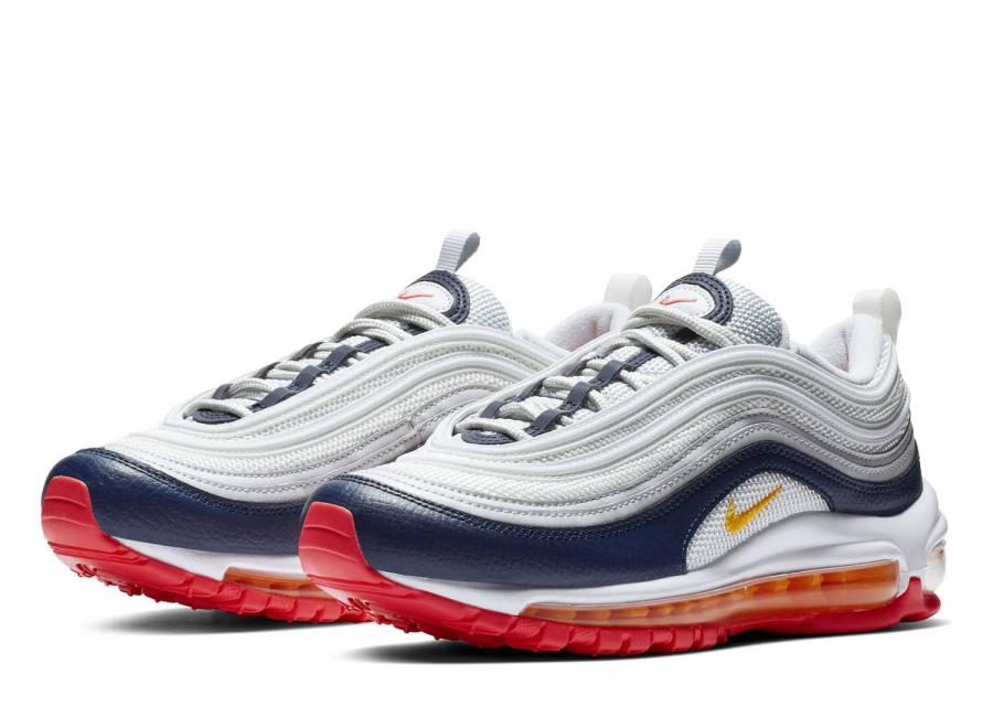 Nike Wmns Air Max 97 Pure Platinum / Laser Orange 921733-015 - Nike