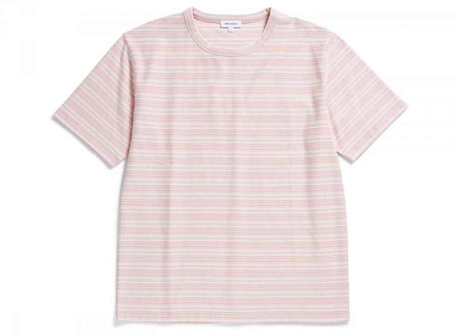 Norse Projects Johannes Reversed Mini Stripe Light Pink - Norse Projects