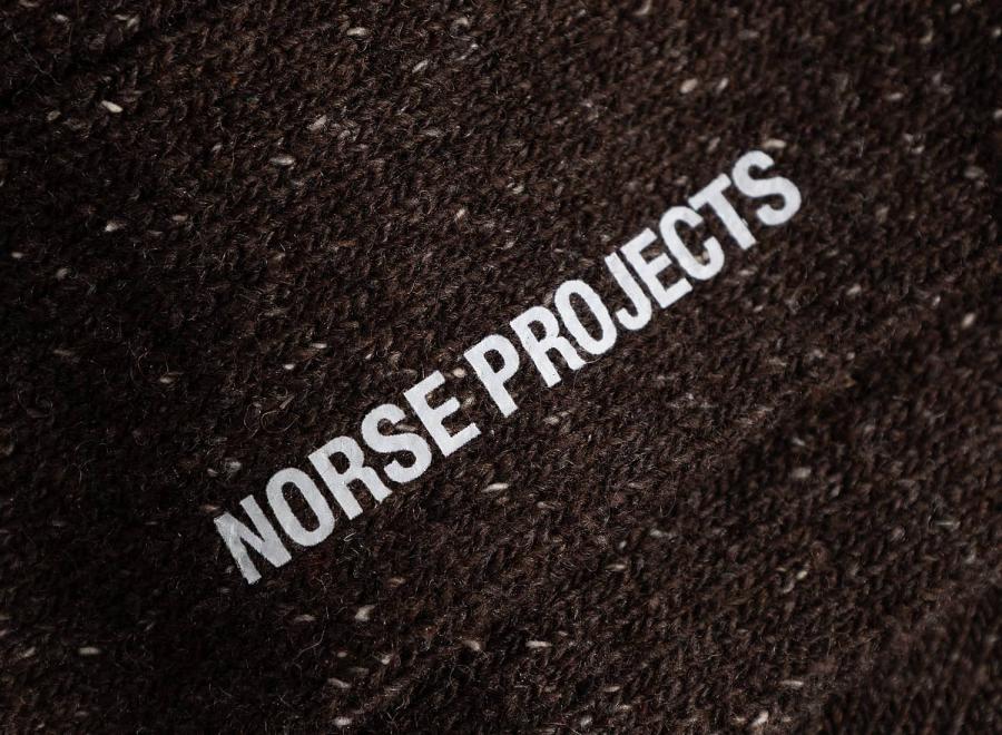 Norse Projects Bykle Neps Fairisle Sock Seal Brown N82-0779-9024 - Norse Projects